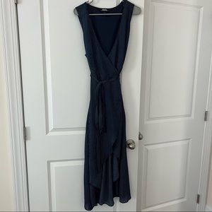 MOVING SALE! Lulus pin striped wrap dress hi low